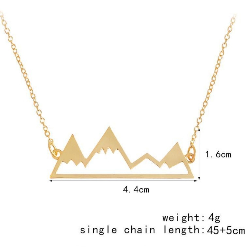 Dainty Gold Mountain Peak Necklace - Picture 3 of 4